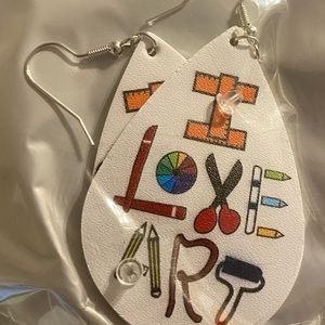 Cute earrings for someone who loves art